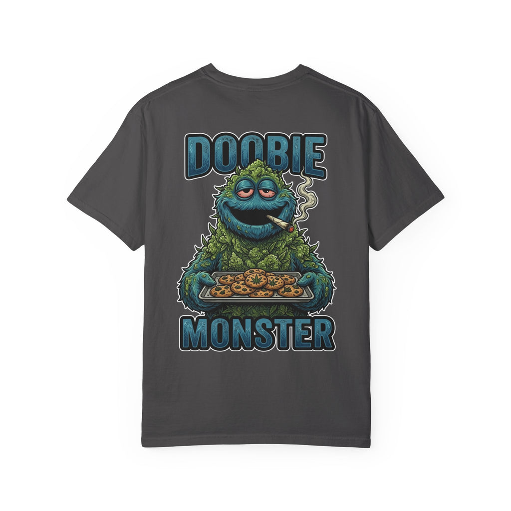 Doobie Monster 420 Stoner T-Shirt - Retro 90s Cannabis Culture Smoke Graphic Apparel Tee