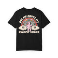 Ask Me About My Swamp Crack Funny Pig Shirt - Retro Groovy Gag Gift Novelty Humor T-Shirt