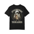 Its A Bad Night To Be A Beer Funny Retro Rubber Hose Drinking Cartoon Graphic Tee