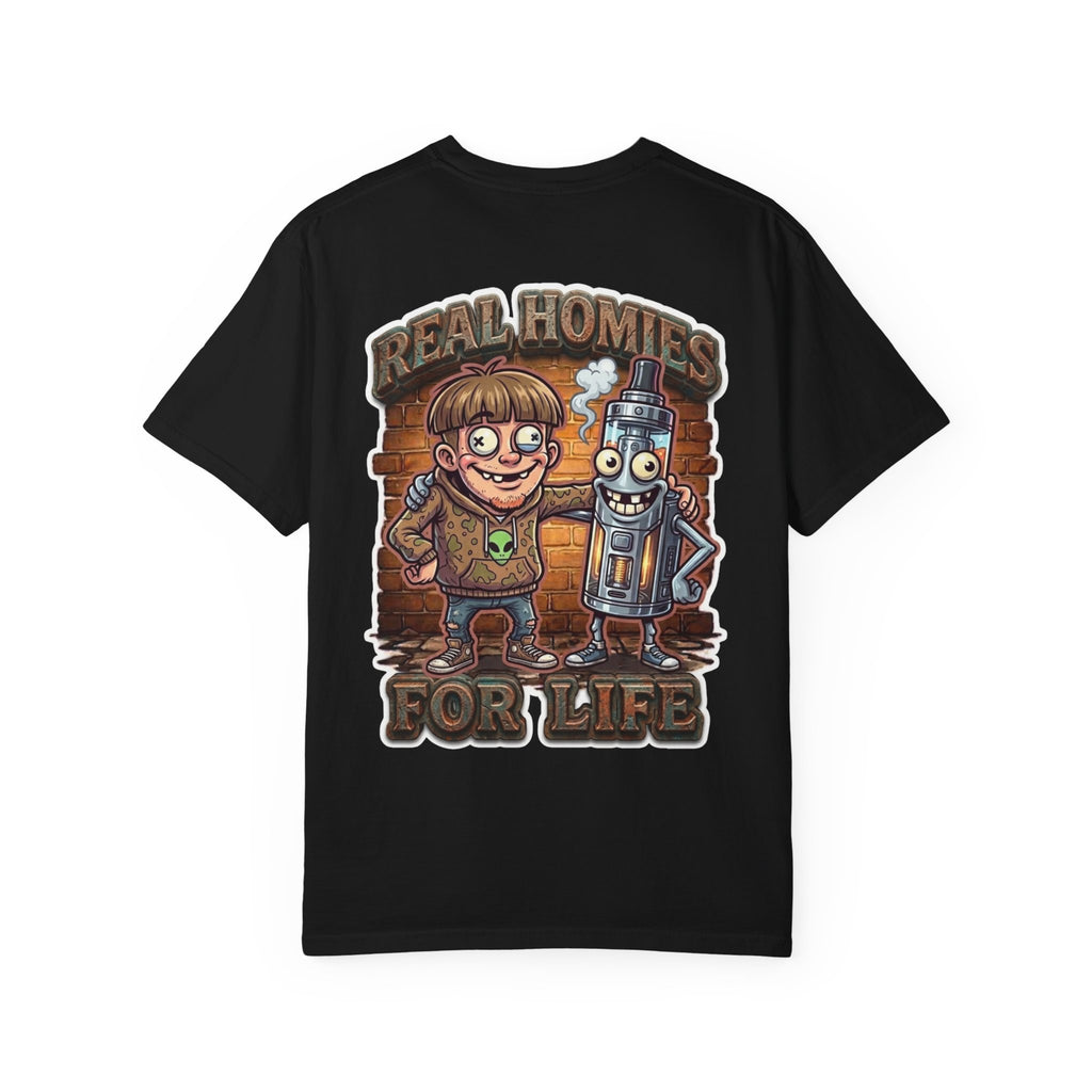 Real Homies For Life Shirt - Funny Edgar Vape Mod Stoner Tepa 420 E-Cigarette Adult Humor Tee