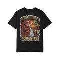 Real Homies Stoner Adult Humor Bigfoot hitting Bong with Aliens Shirt