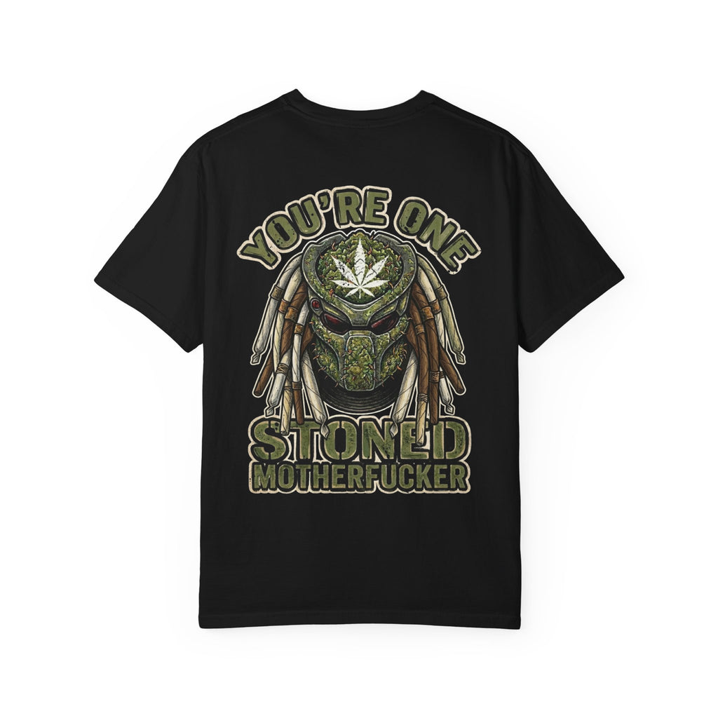 You're One Stoned Alien Trippy Sci-Fi Slasher Parody T-Shirt - Funny 420 Horror Gift Tee
