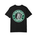 Funny Retro Coffee Parody Streetwear Tee - Starbuds Cannabis Siren Stoner Graphic Shirt