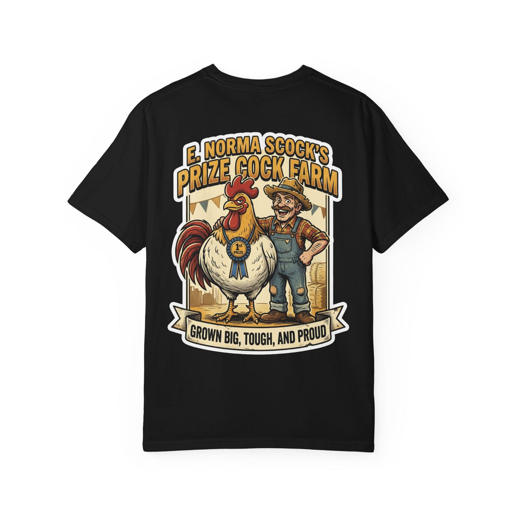 Funny E. Norma Scocks Prize Cock Farm Shirt - Sarcastic Retro Agriculture Tee