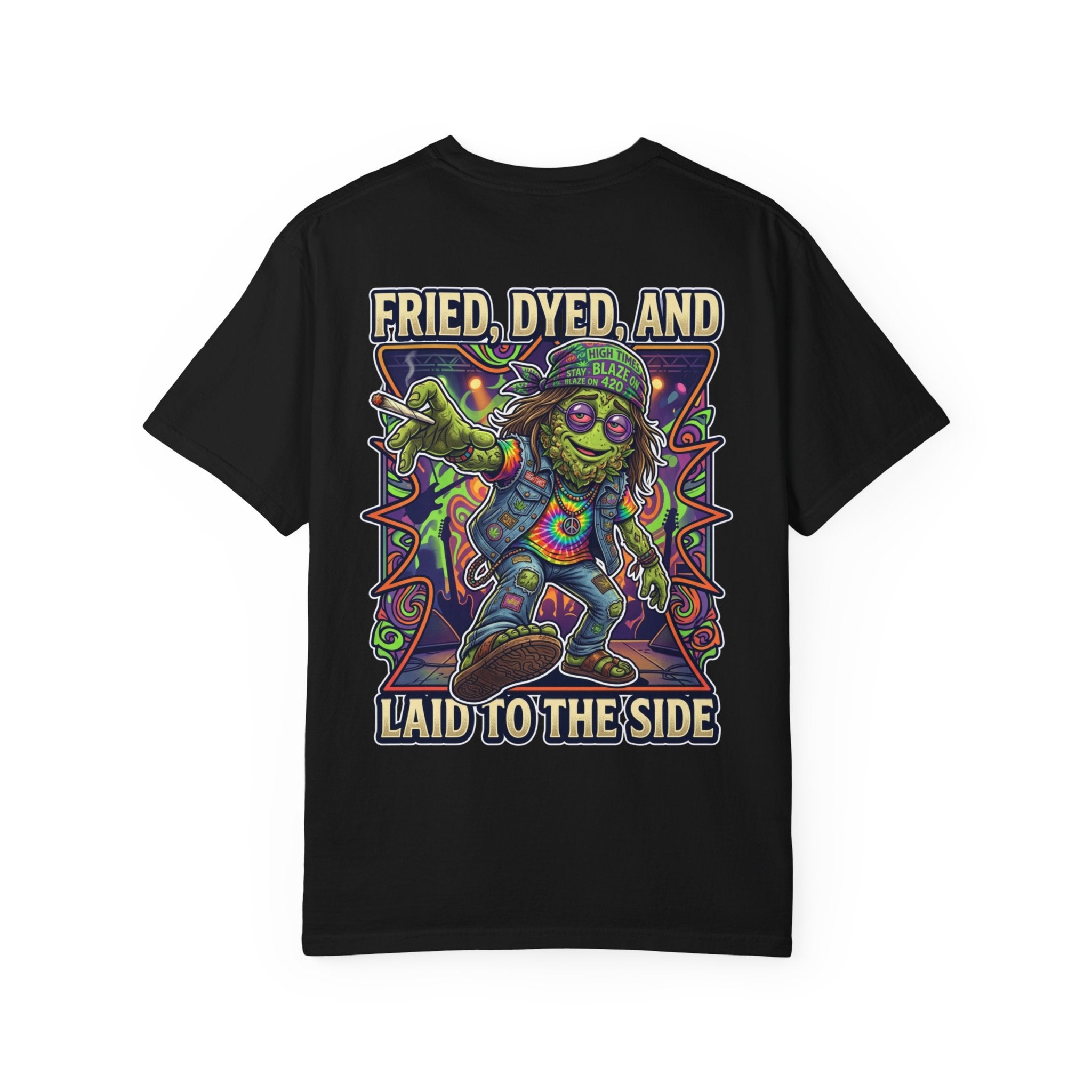 Title:
Fried Dyed and Laid to the Side Retro Rock Tee