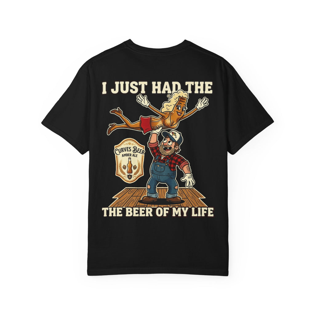 Funny 1930s Beer Lift T-Shirt - I Just Had The Beer Of My Life Vintage Comic Graphic Tee