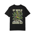My Weed Is Smoking Hot T-Shirt - Funny 420 Stoner Pinup Cannabis Marijuana Vintage Style Graphic T