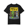 STONE WARS Funny Galactic Space Parody Retro Sci-Fi Weed Munchies Graphic T-Shirt