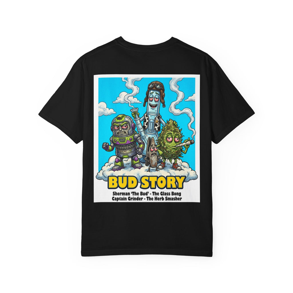 Bud Story Shirt - Retro Movie Toys Satire Weed Joint Bong Cannabis Marijuana 420 Stoner Graphic