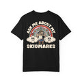 Ask Me About My Skidmarks Funny Retro Rainbow Bathroom Graphic Novelty Gag Adult Humor