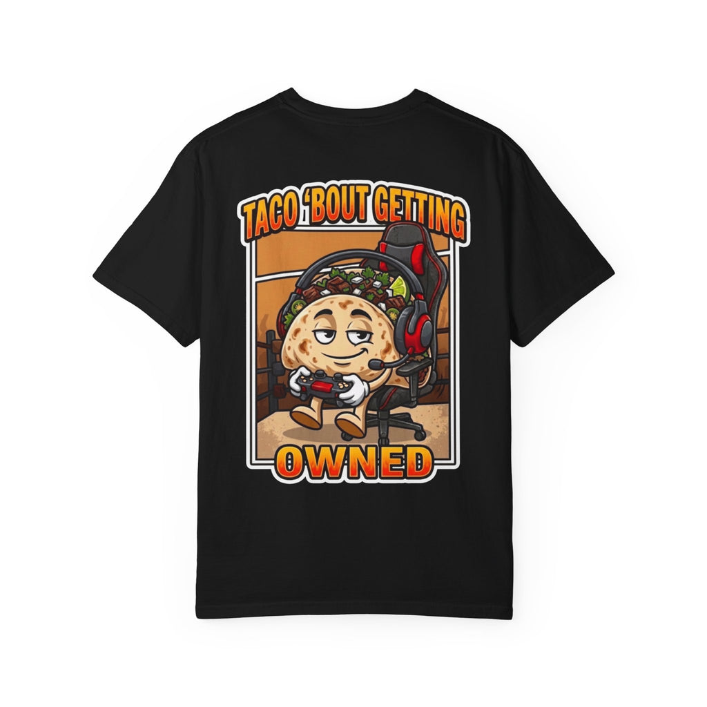 Taco Bout Shirt - Funny Retro Gamer Parody Carne Asada Food Gaming Controller Humor Geek Tee