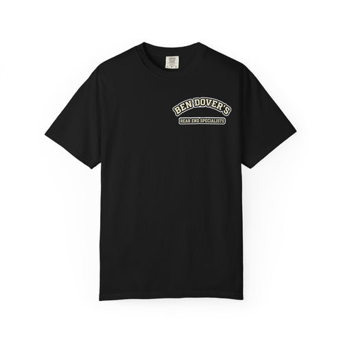 Ben Dover's Rear End Specialists Shirt - Funny Retro Mechanic Blue Collar Adult Humor Gift