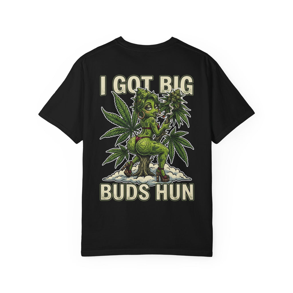 Big Buds Hun 420 Stoner T-Shirt - Retro 90s Cannabis Culture Smoke Graphic Apparel Tee