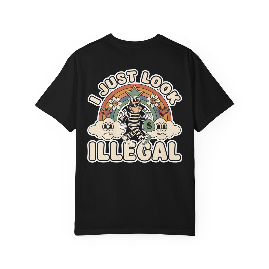 I Just Look Illegal Graphic Shirt - Funny Retro Burglar Thief Meme Humor Tee
