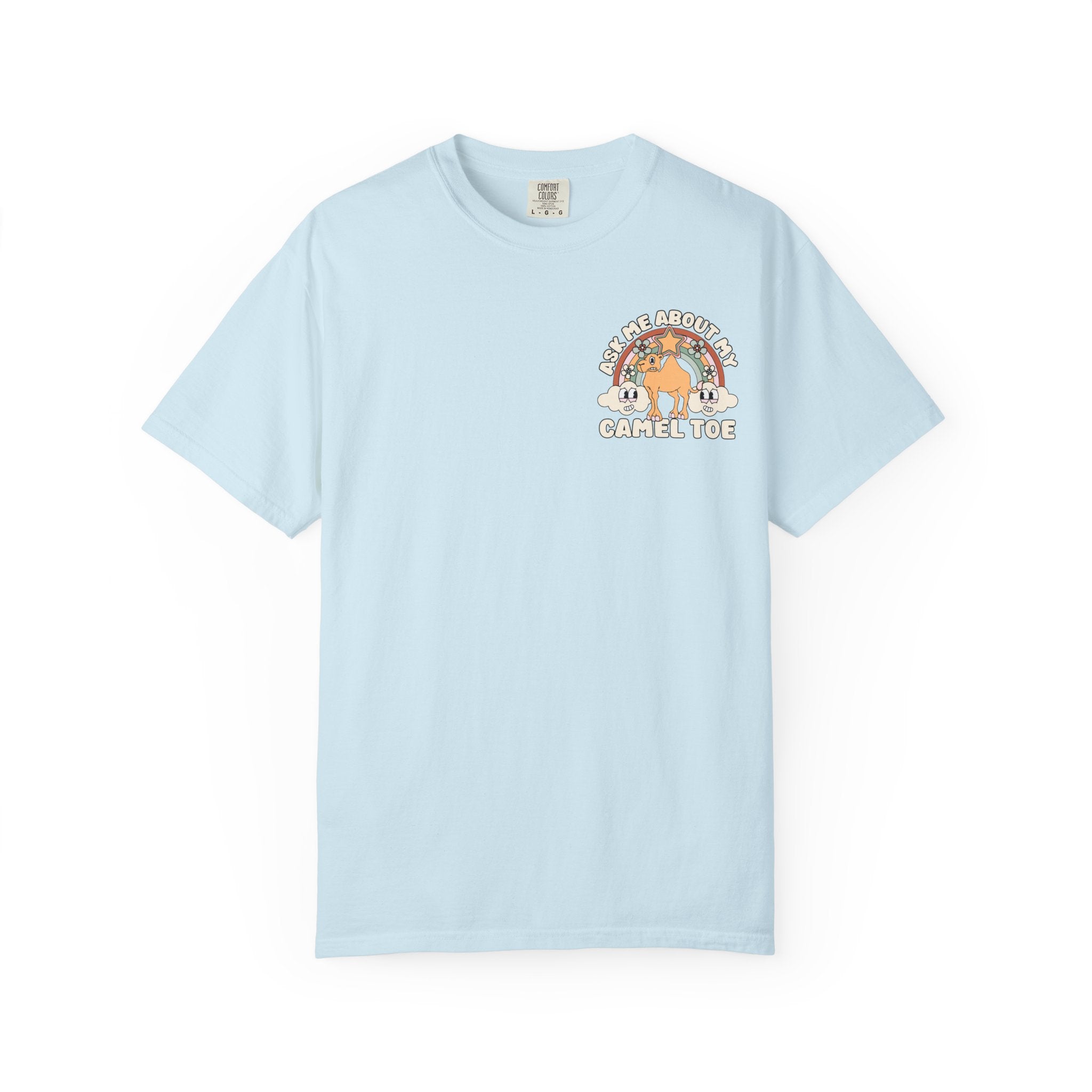 Adult Humor "Ask Me About My Camel Toe" Double-Sided Retro Tee