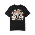 Funny Ask Me About My Jizz Sock T-Shirt - Retro 1930s Cartoon Character Humor Tee