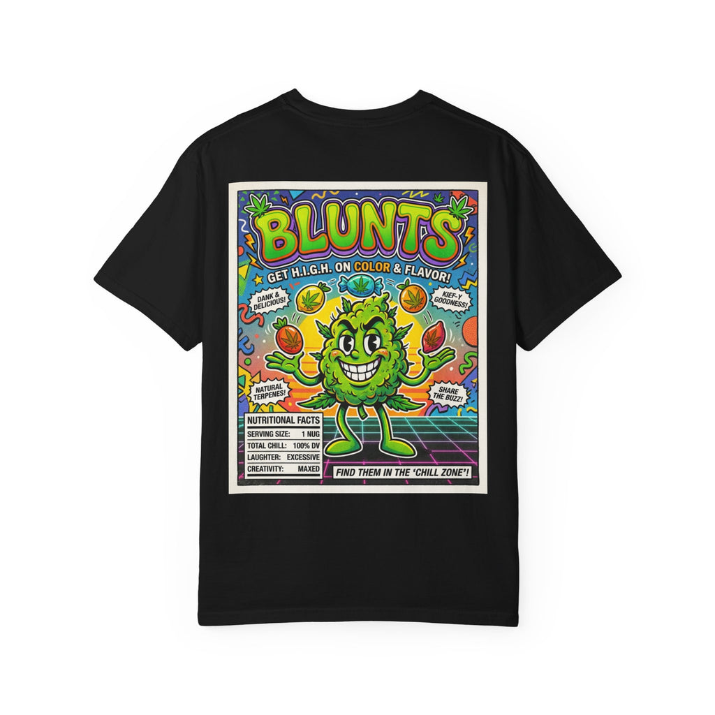 Blunts Shirt - Funny Stoner Retro Candy Parody Skittles Juggling Cannabis Weed 420 Humor Tee