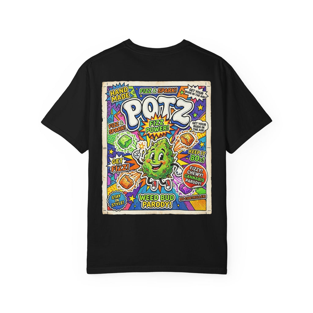 POTZ Shirt - Funny Stoner Retro Candy Parody Lotz Fizz Power Cannabis Weed 420 Adult Humor Tee