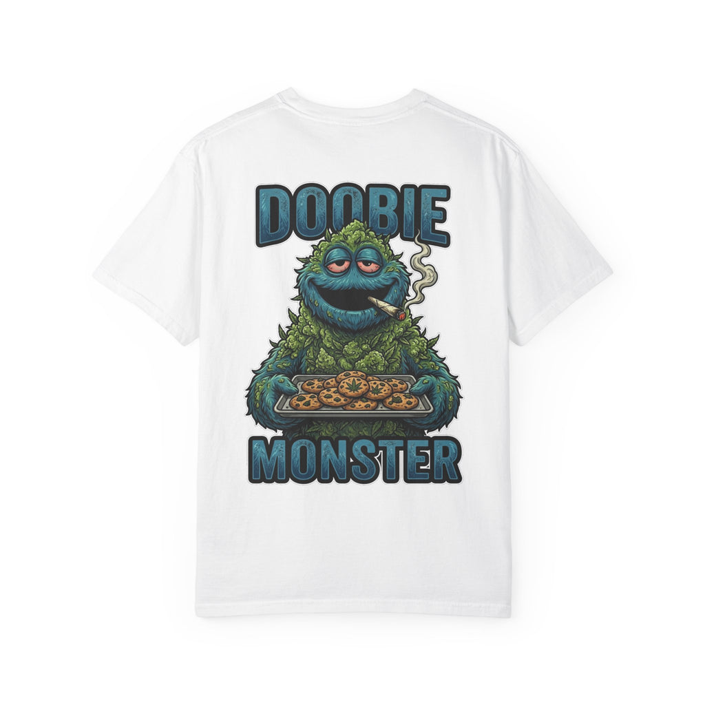Doobie Monster 420 Stoner T-Shirt - Retro 90s Cannabis Culture Smoke Graphic Apparel Tee