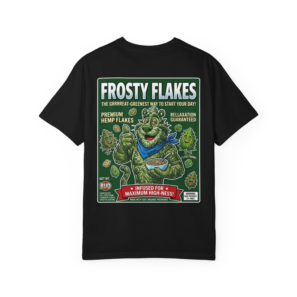 Frosty Flakes Shirt - Funny Stoner Retro Cereal Parody Tony Tiger Cannabis Weed 420 Humor Tee