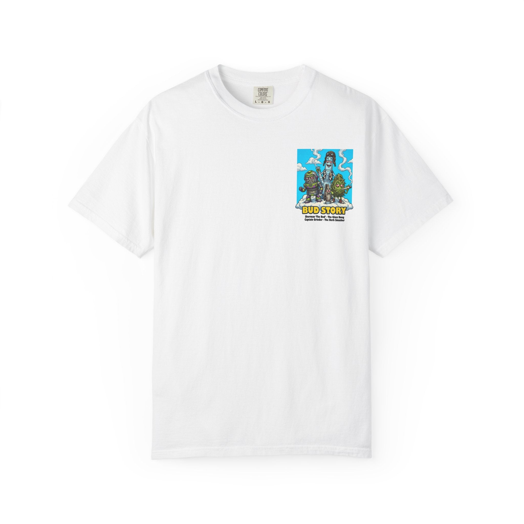 Bud Story - Retro Toys Satire Cannabis Graphic T-Shirt