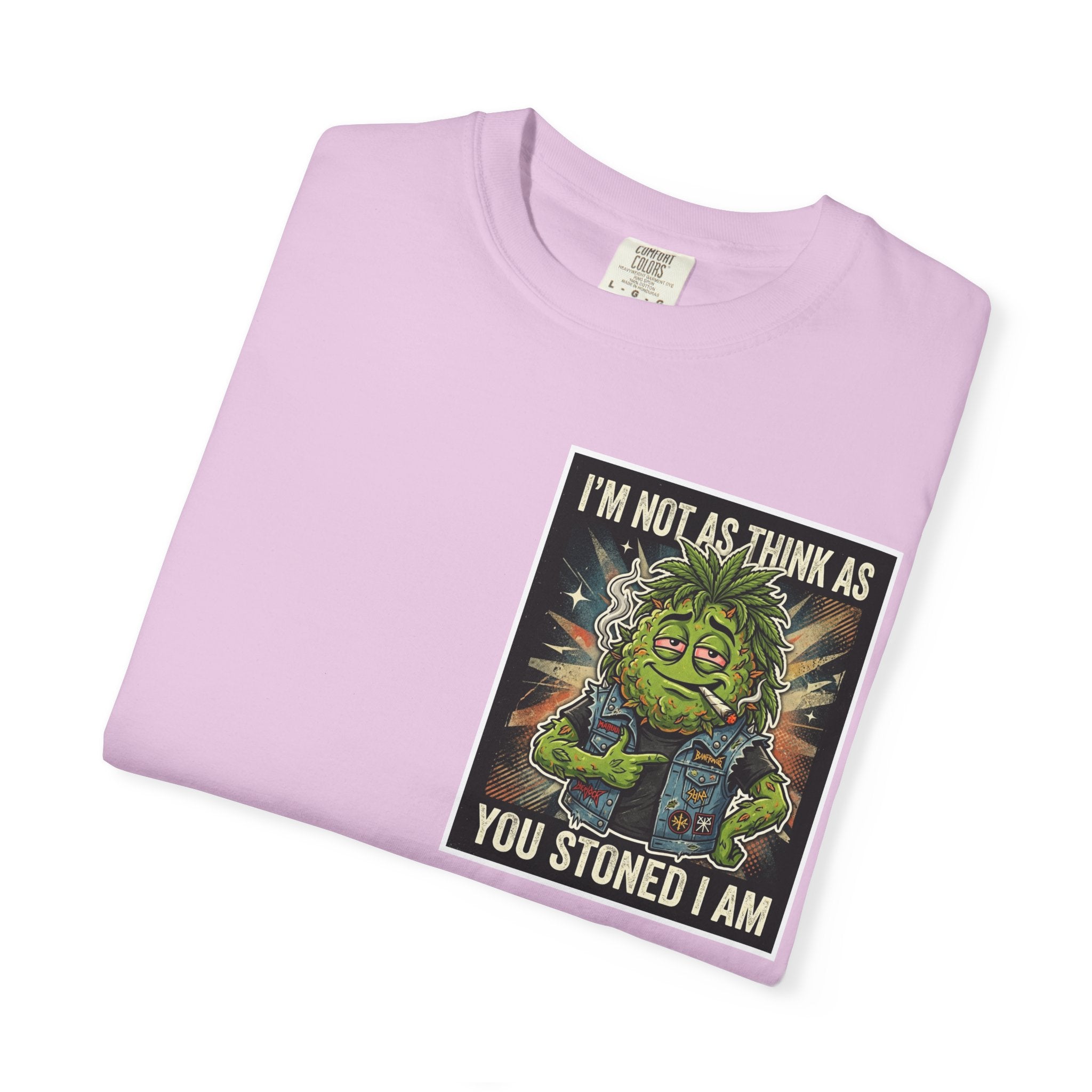I'm Not As Think As You Stoned I Am Funny Bud Retro Graphic Tee