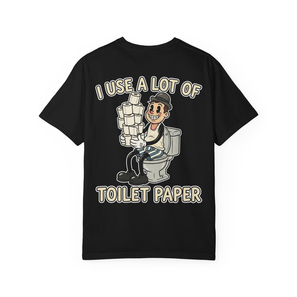 Funny Toilet Paper Shirt I Use A Lot Of Toilet Paper Retro 1930s Cartoon Graphic Tee Gift