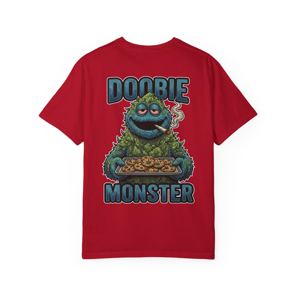 Doobie Monster 420 Stoner T-Shirt - Retro 90s Cannabis Culture Smoke Graphic Apparel Tee