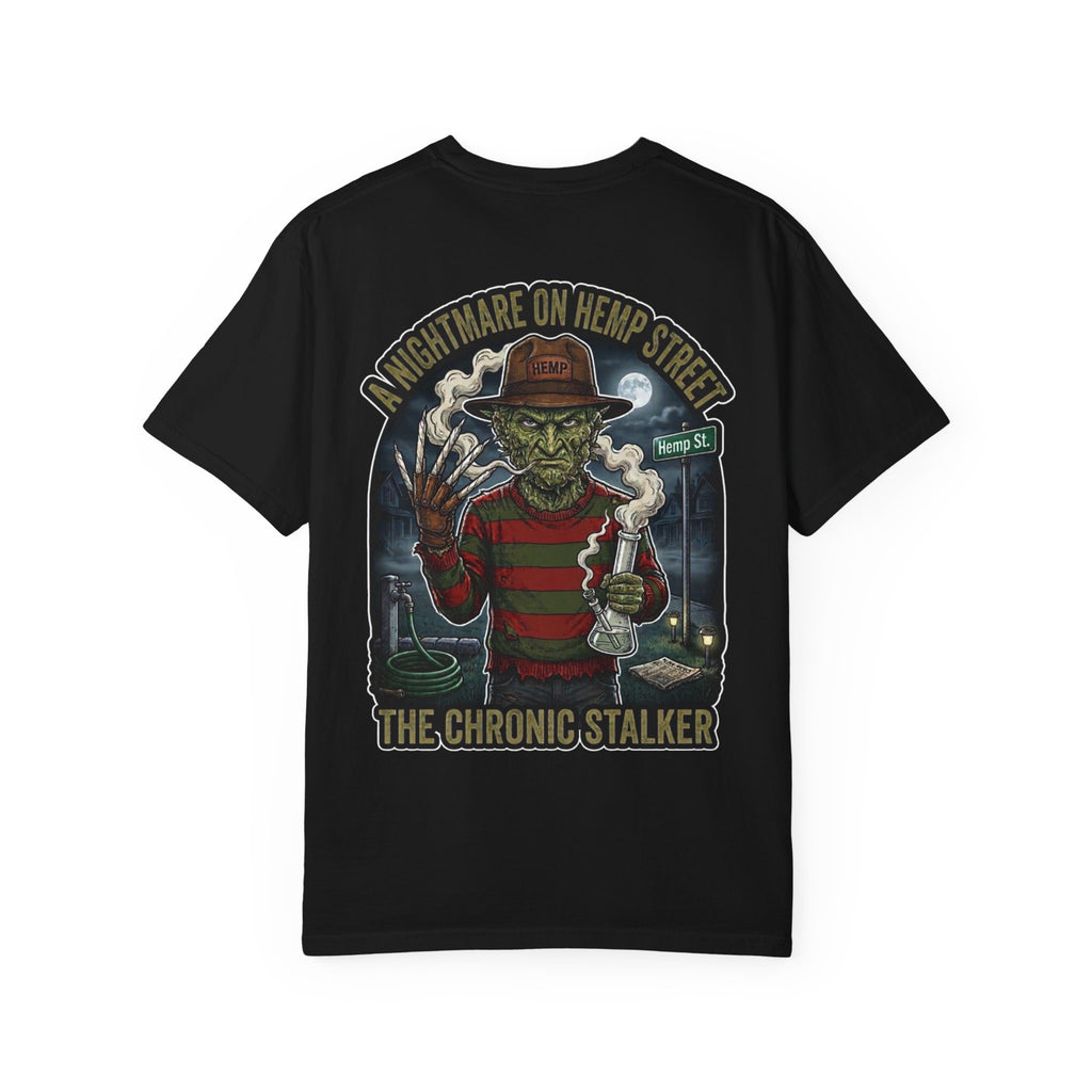 Hemp Street Nightmare Horror Stalker Bong T-Shirt - Funny Stoner 420 Graphic Tee