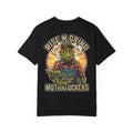 Rise N Grind 420 Stoner T-Shirt - Retro 90s Cannabis Culture Smoke Graphic Apparel Tee