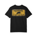 WARNING: MAY GRUNT DURING FEEDING Funny Farm Humor T-Shirt - Sarcastic Pig Gift Tee