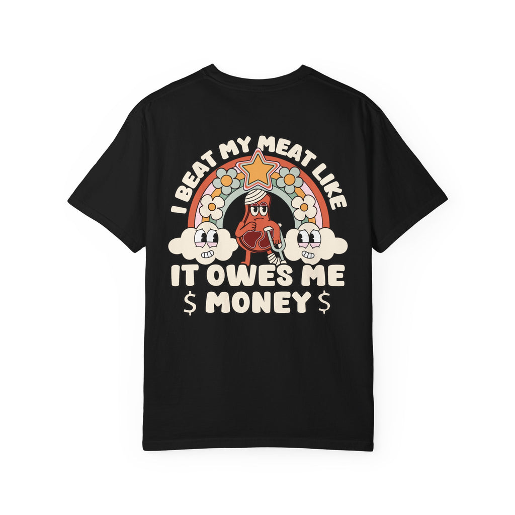 Adult Humor "Ask Me About My Pink Eye" Double-Sided Retro Tee