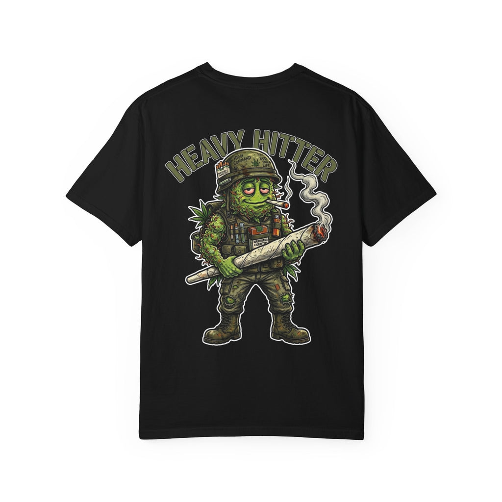 Heavy Hitter Shirt - Retro Military Joint Weed Bud Cannabis Marijuana 420 Stoner Army Graphic Tee