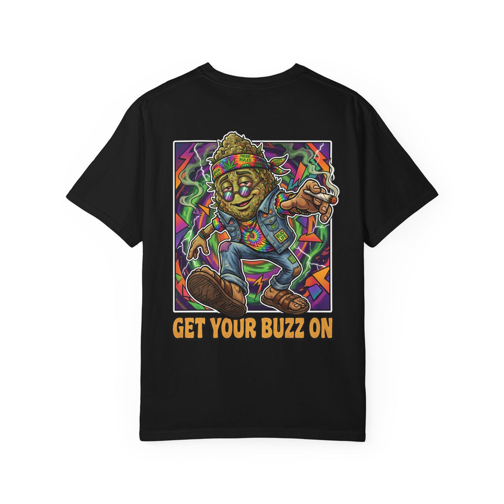 Retro 90s Stoner Bud Get Your Buzz On Graphic Tee