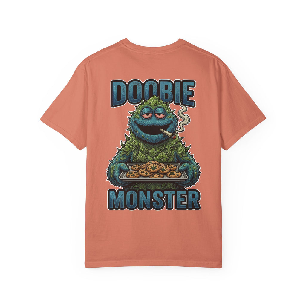 Doobie Monster 420 Stoner T-Shirt - Retro 90s Cannabis Culture Smoke Graphic Apparel Tee