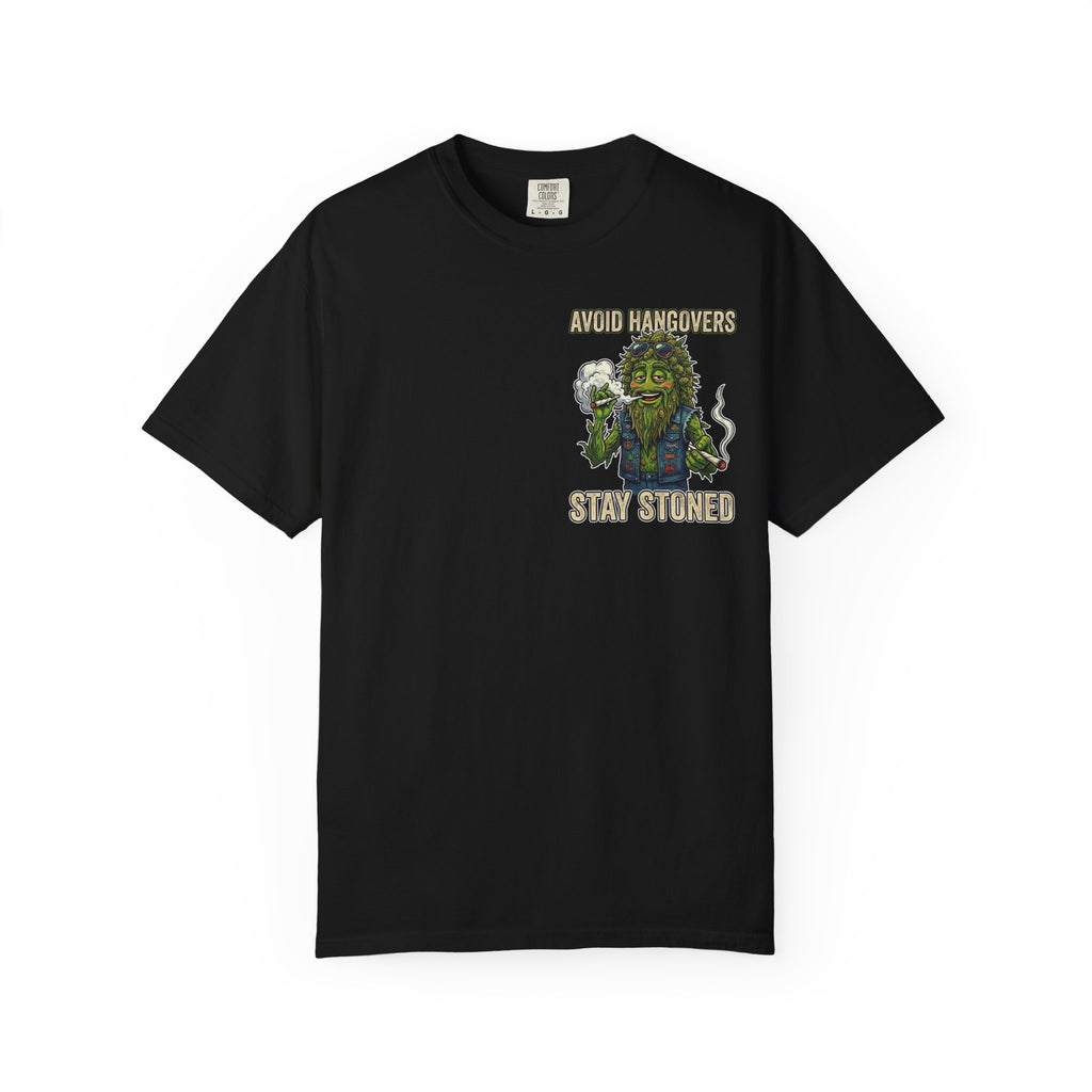 Avoid Hangovers Stay Stoned Vintage Biker Bud Graphic Tee