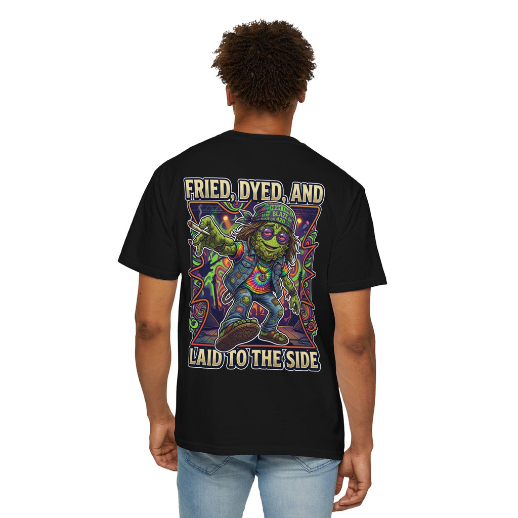 Title:
Fried Dyed and Laid to the Side Retro Rock Tee