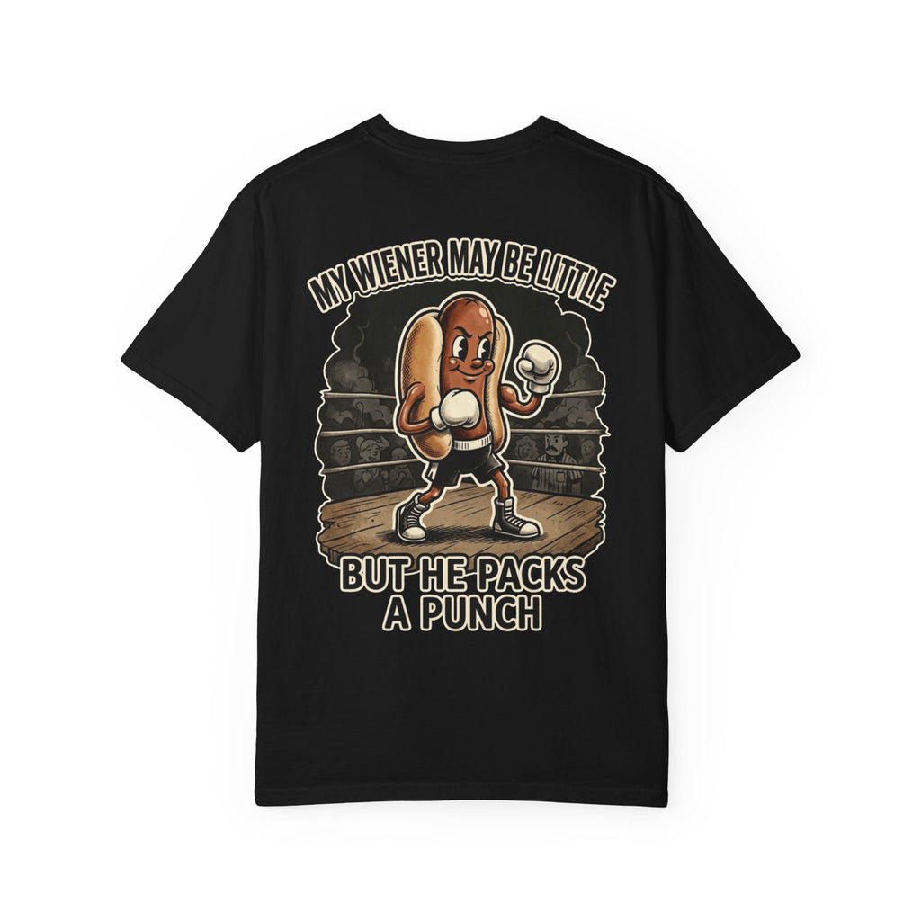 Funny Wiener Boxer T-Shirt - Retro 1930s Cartoon Hot Dog Boxing Graphic Tee Gift