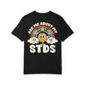 Funny Ask Me About My STDs T-Shirt - Retro Sun Adult Humor Gift Tee