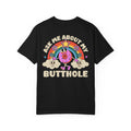 Funny Ask Me About My Butthole T-Shirt - Retro Donut Adult Humor Gift Tee