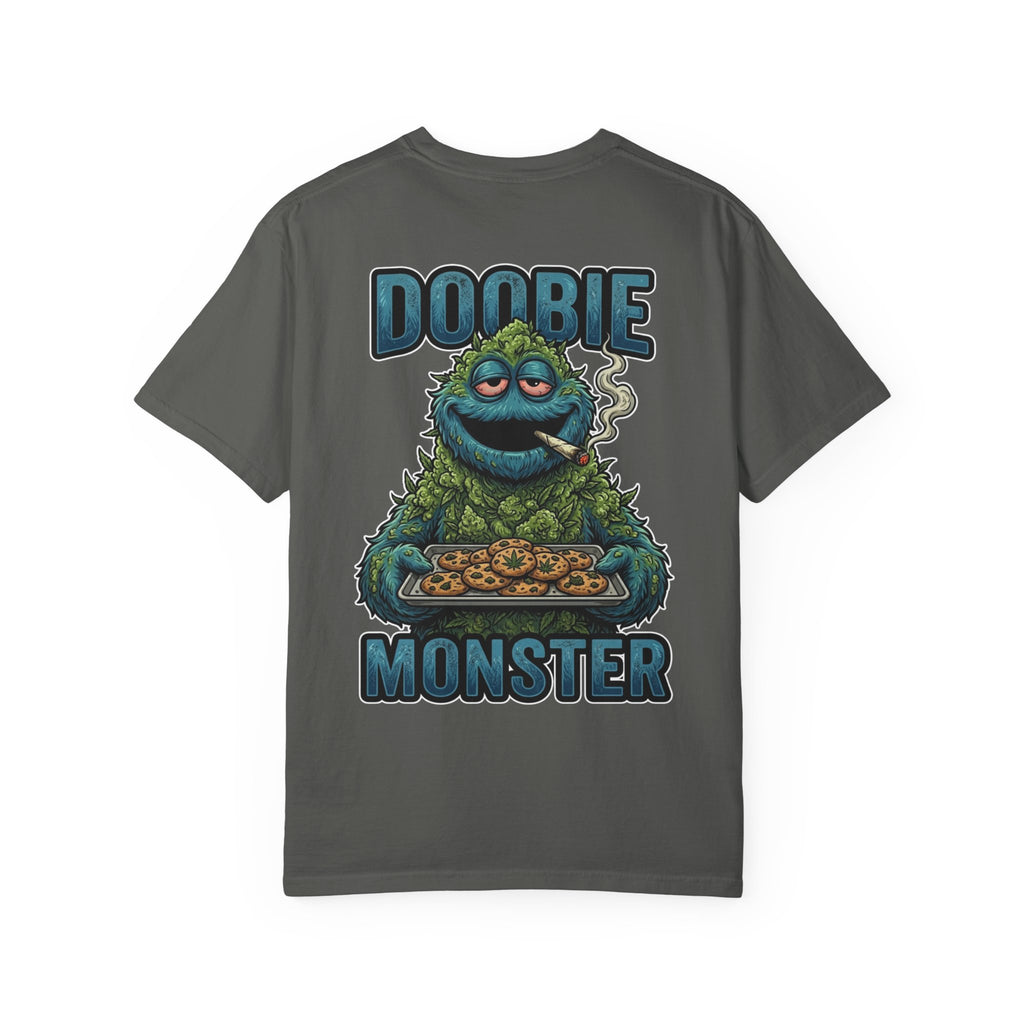 Doobie Monster 420 Stoner T-Shirt - Retro 90s Cannabis Culture Smoke Graphic Apparel Tee