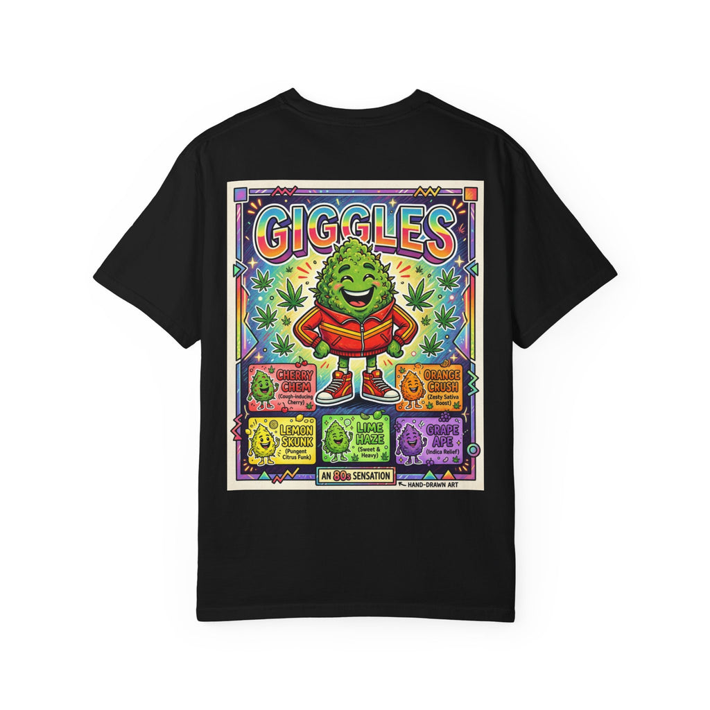 Giggles Shirt - Funny Stoner Retro Candy Parody Tracksuit Weed Bud 420 Fruit Adult Humor Tee