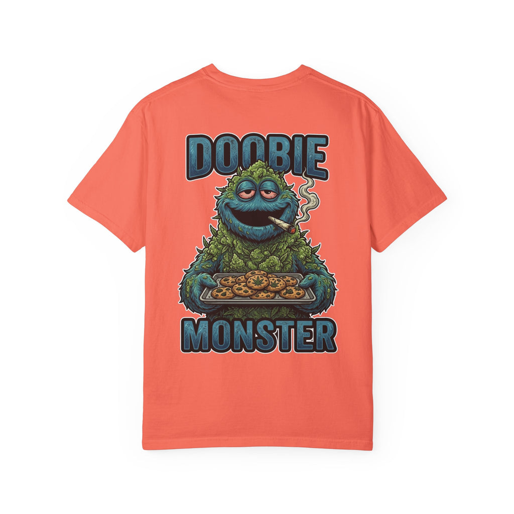 Doobie Monster 420 Stoner T-Shirt - Retro 90s Cannabis Culture Smoke Graphic Apparel Tee