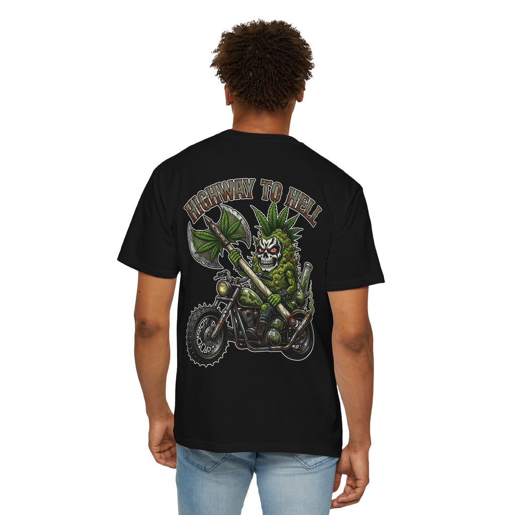 Highway to Hell - Retro Heavy Metal Cannabis Graphic T-Shirt