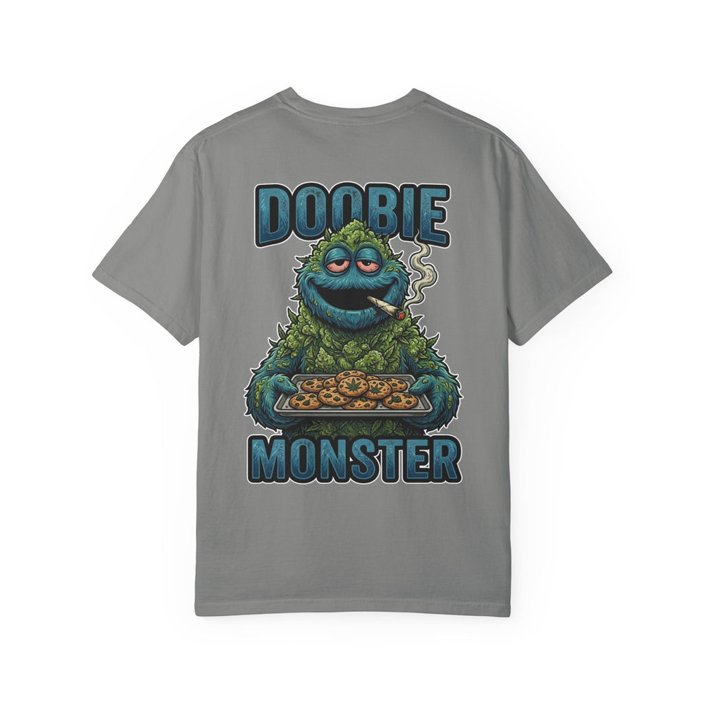 Doobie Monster 420 Stoner T-Shirt - Retro 90s Cannabis Culture Smoke Graphic Apparel Tee