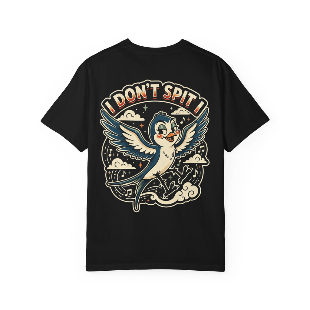 Funny Bird Swallow Shirt I Dont Spit T-Shirt Vintage Cartoon Graphic Tee Retro Humor Tee