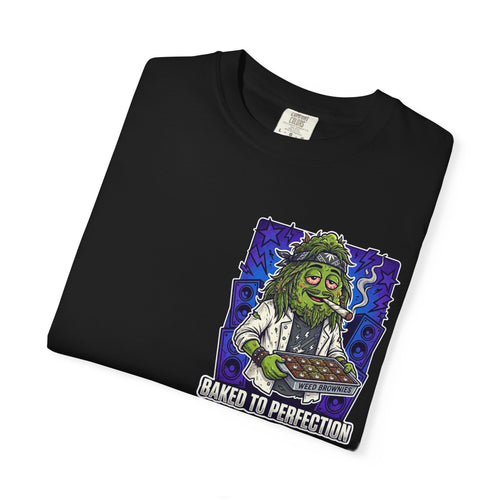 Baked To Perfection Shirt - Retro 90s Rockstar Weed Bud Cannabis Edible Marijuana 420 Stoner Tee