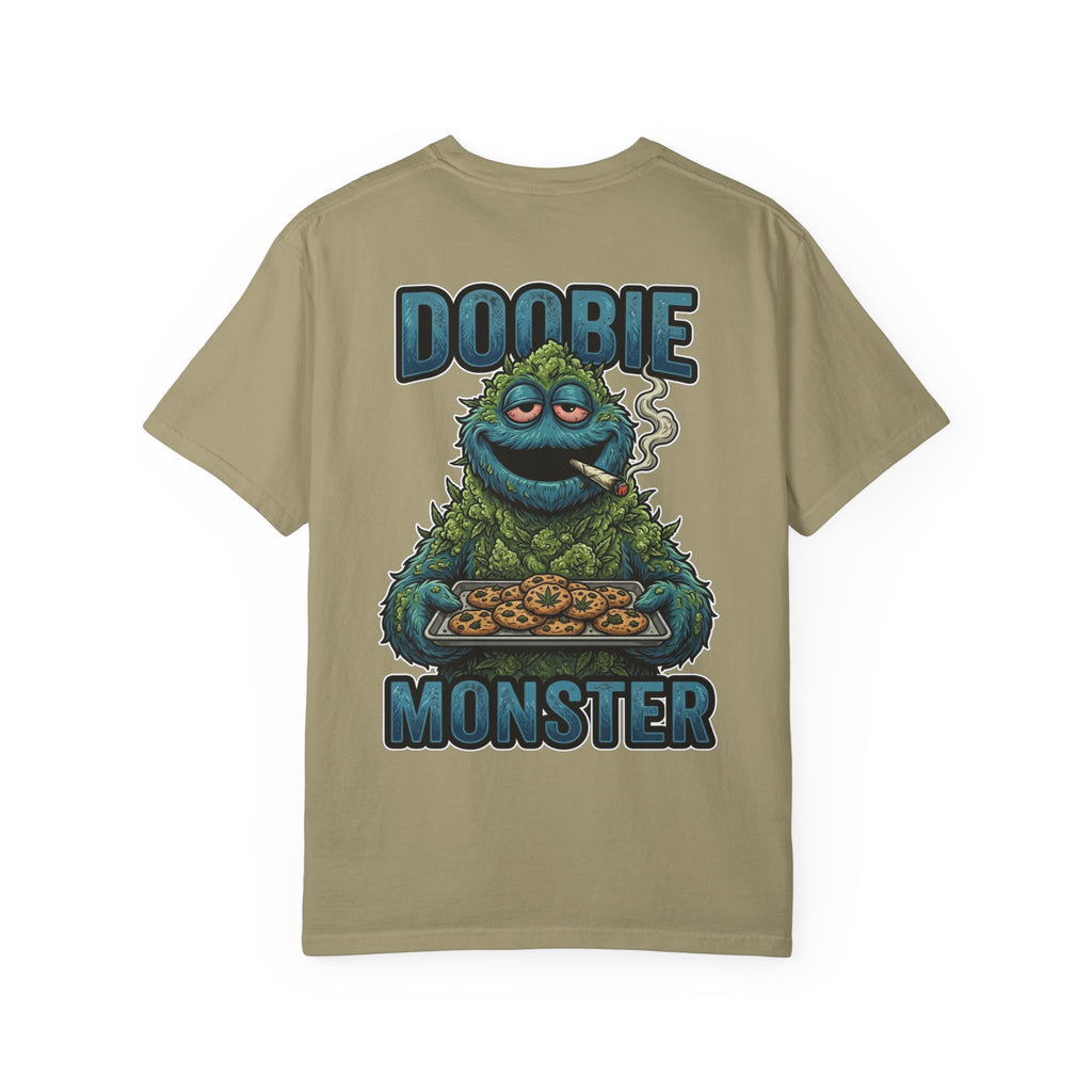 Doobie Monster 420 Stoner T-Shirt - Retro 90s Cannabis Culture Smoke Graphic Apparel Tee