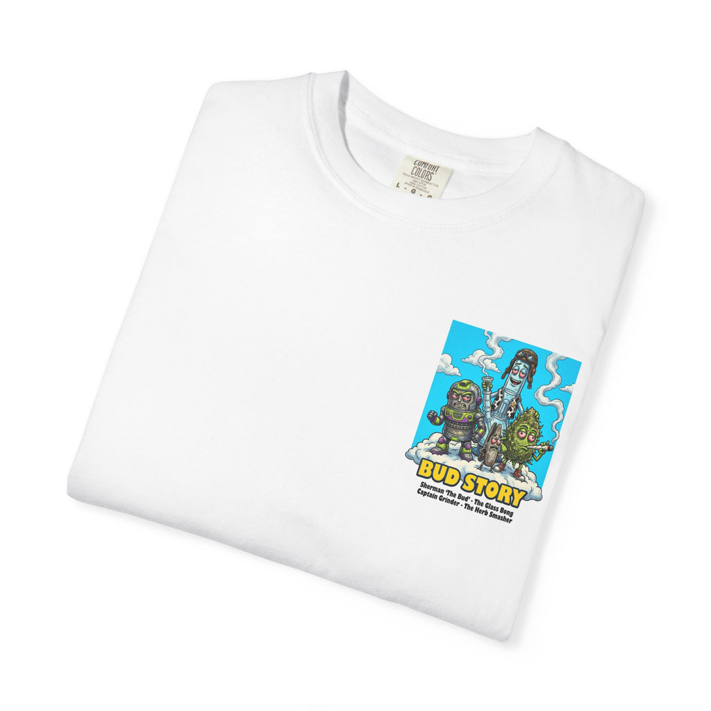 Bud Story - Retro Toys Satire Cannabis Graphic T-Shirt