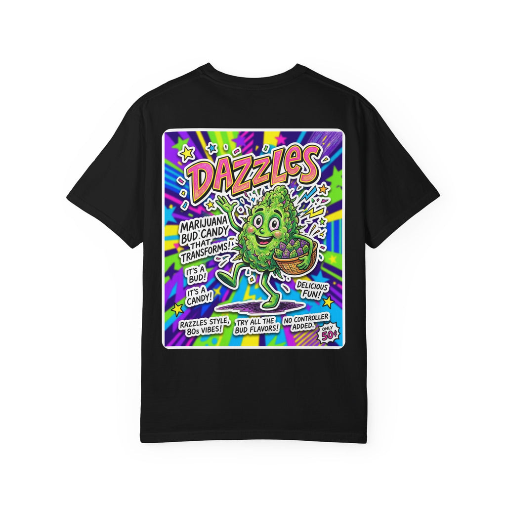 Dazzles Shirt - Funny Stoner Razzles Retro Candy Parody Marijuana Weed Bud 420 Adult Humor Tee